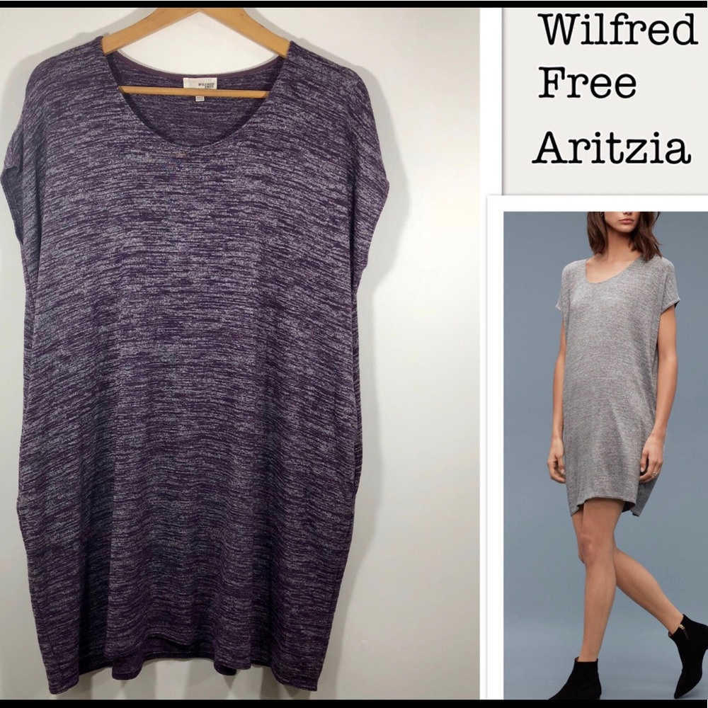 Wilfred Purple and Gray Mini Dress